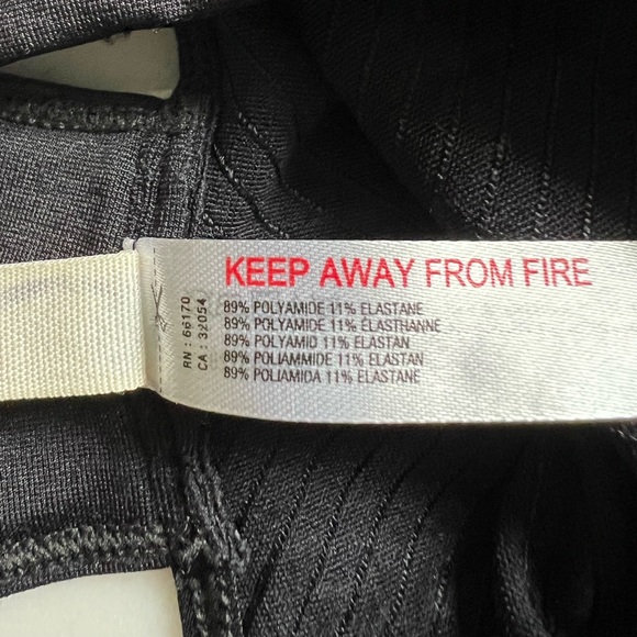 FP Movement by Free People Cinched Textured Sports Bra Cami Top Black - Picture 5 of 6